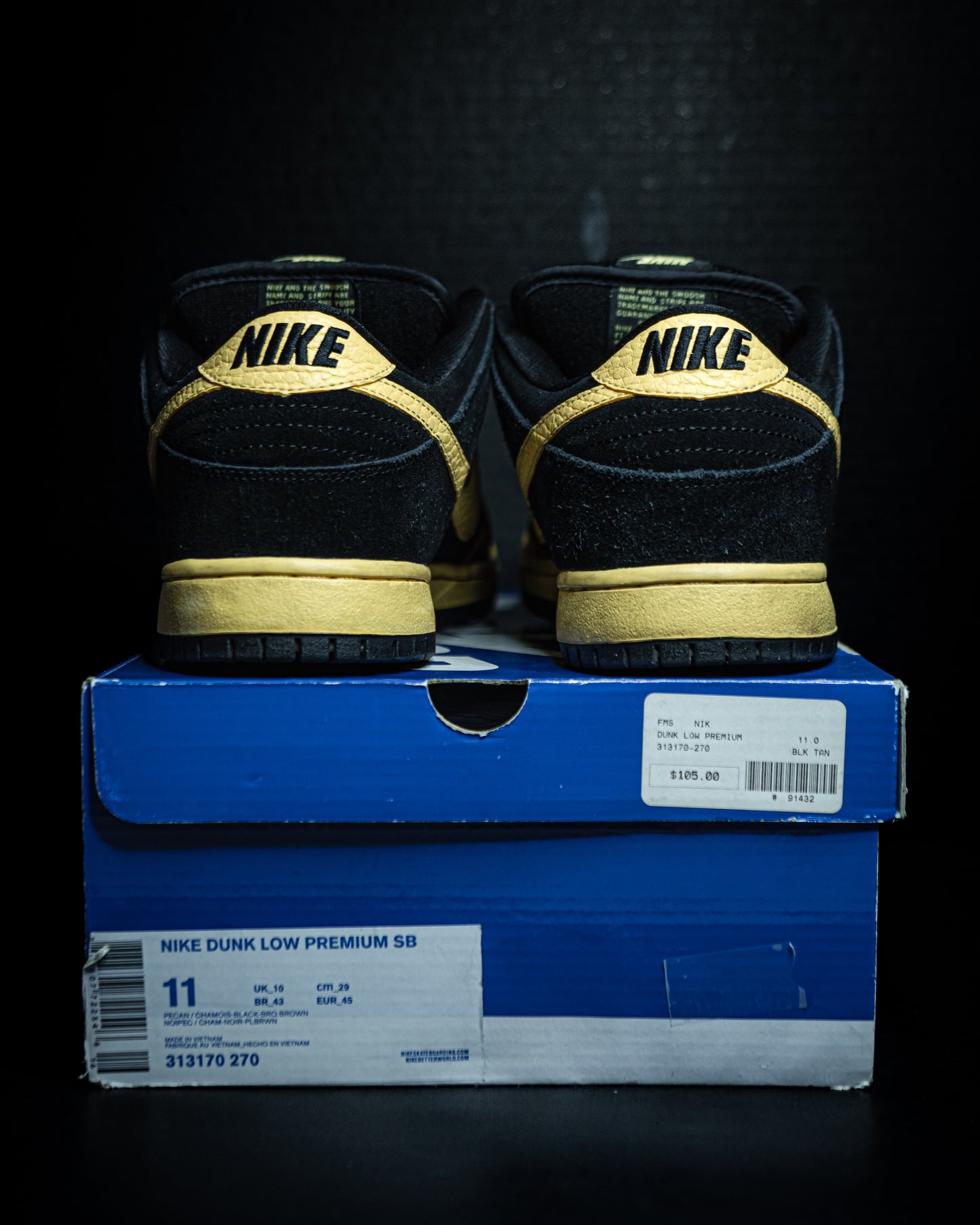 Nike SB Dunk Low 'Black and Tan' (USED)