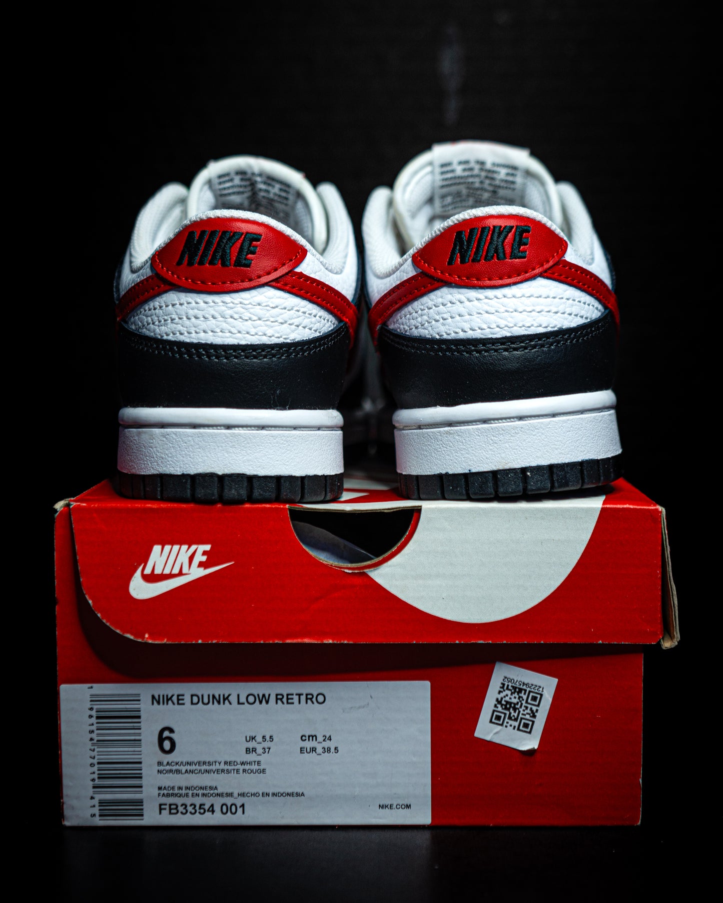 Nike Dunk Low Retro 'Red Swoosh Panda'