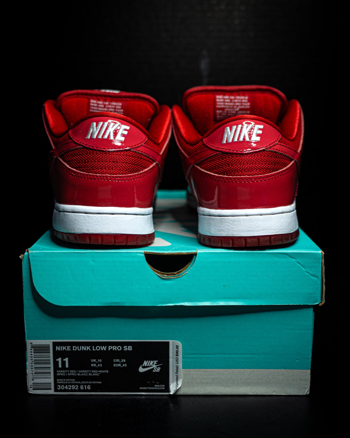 Nike SB Dunk Low Pro Red Patent Leather (USED)