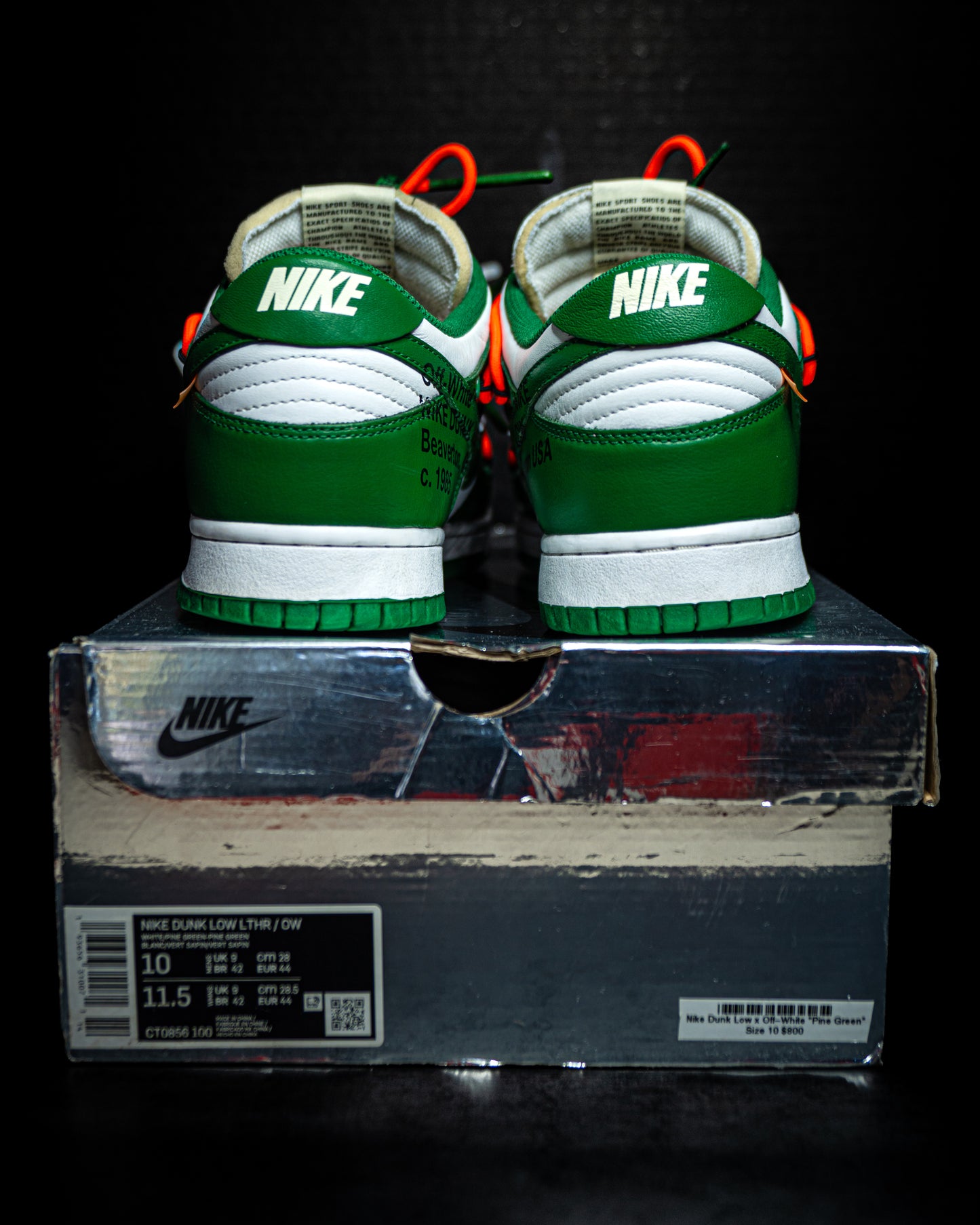 Nike Dunk Low x Off-White Pine Green 2019 (USED)