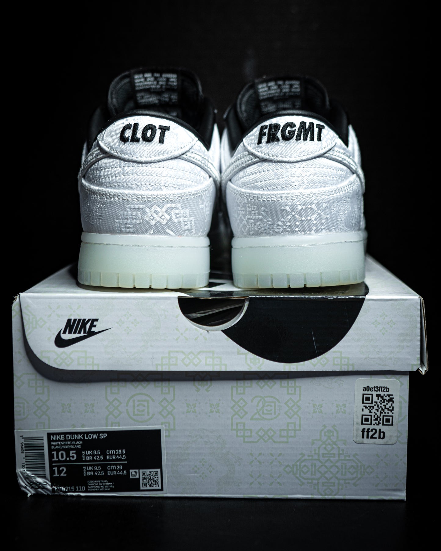 Nike Dunk Low CLOT x Fragment White (VNDS/USED)