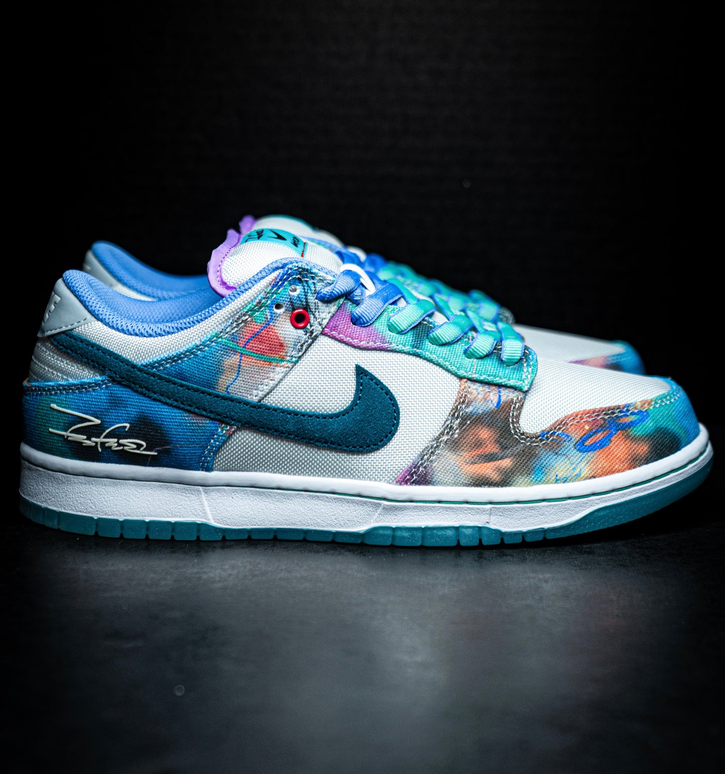 Nike Futura Laboratories x Dunk SB Low Bleached Aqua