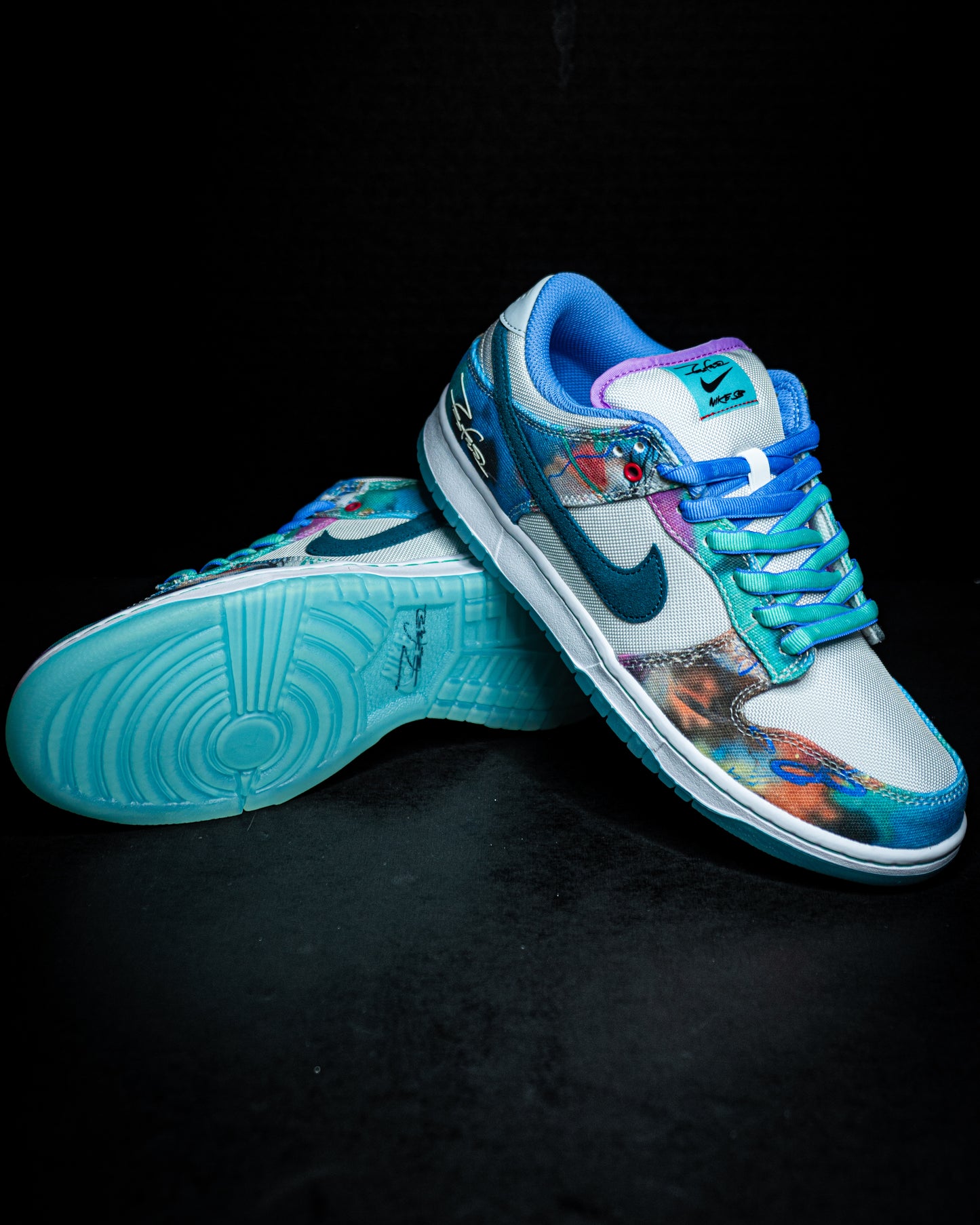 Nike Futura Laboratories x Dunk SB Low Bleached Aqua