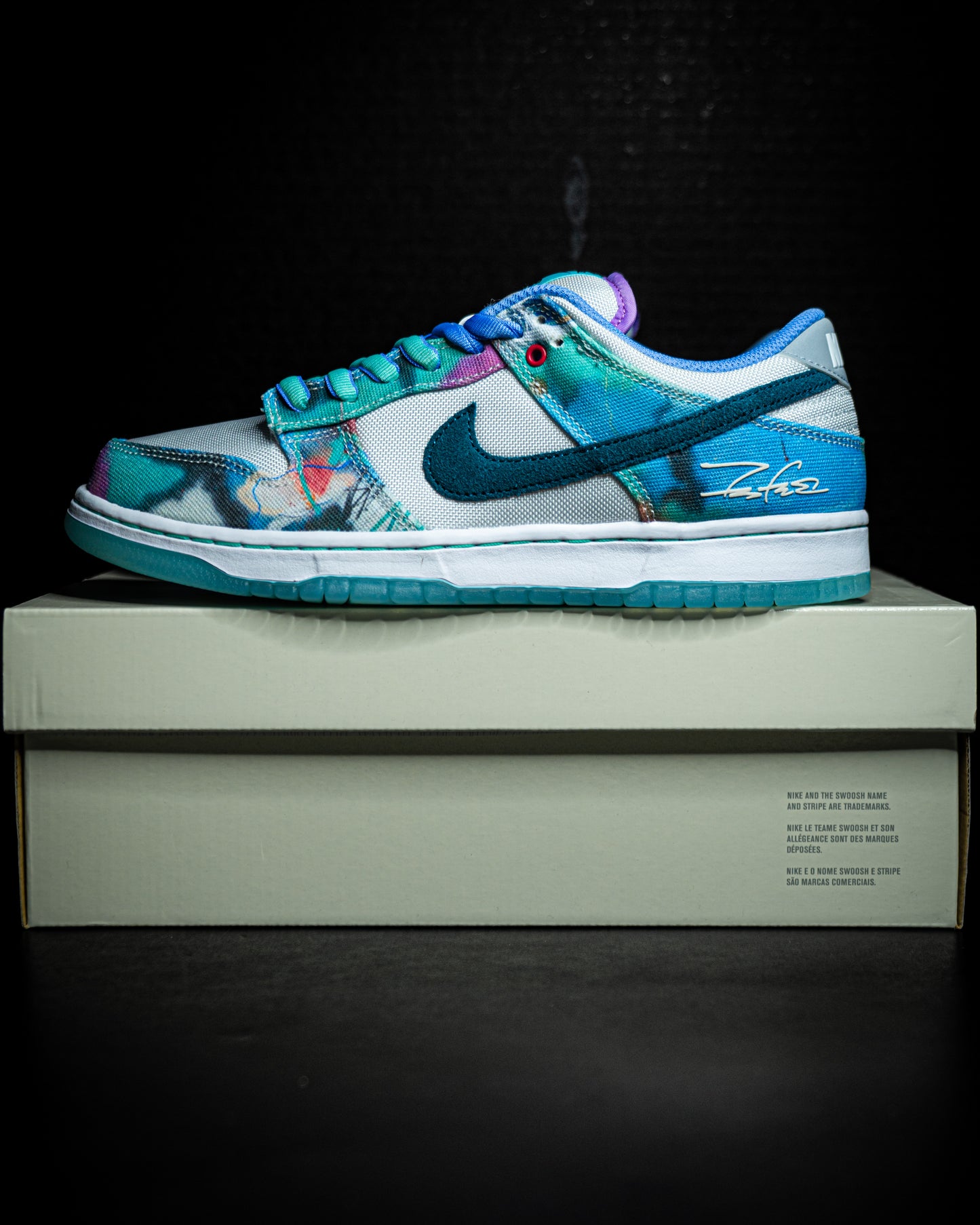 Nike Futura Laboratories x Dunk SB Low Bleached Aqua