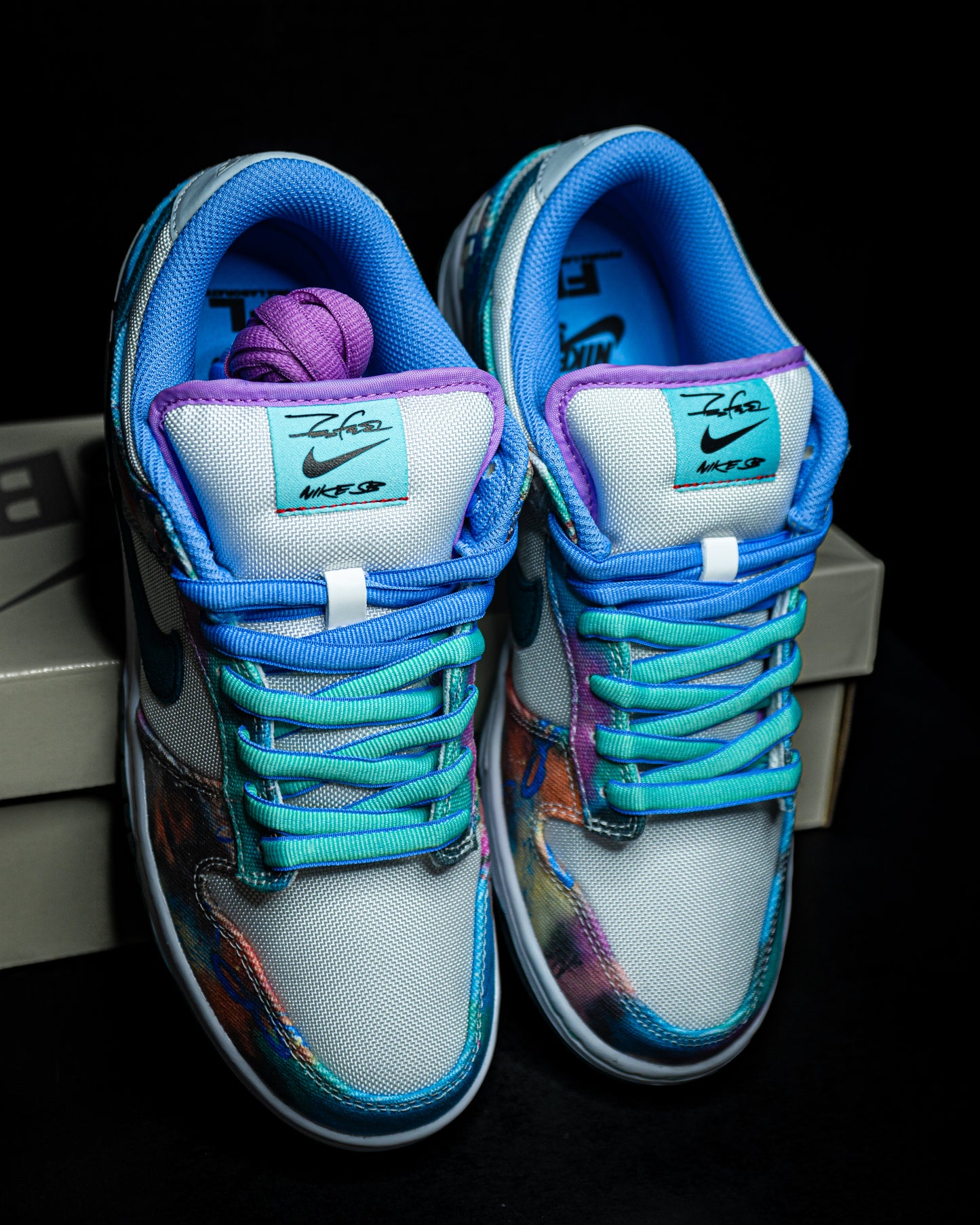 Nike Futura Laboratories x Dunk SB Low Bleached Aqua