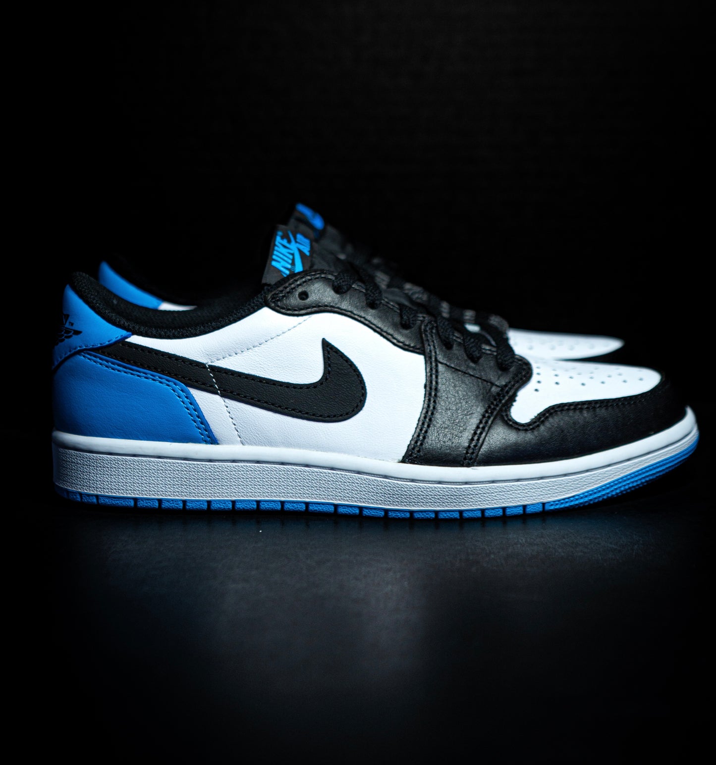 Jordan 1 Retro Low OG Black Dark Powder Blue