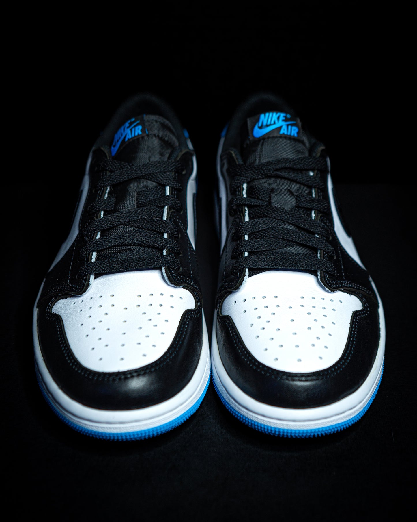 Jordan 1 Retro Low OG Black Dark Powder Blue